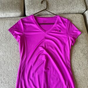 FILA Women's Purple V-Neck Top